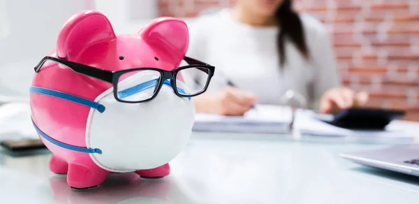 Money Piggybank Budgeting Financial Audit — Stock Photo, Image