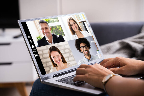 Online Video Conference Webinar Call. Videoconference Meeting