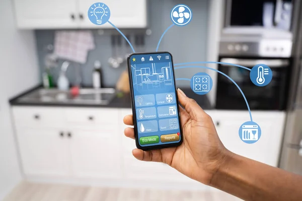 Smart Home Tech Keuken Functies Automatisering — Stockfoto