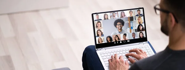 Work Home Video Conference Webinar Call — Stock Photo, Image