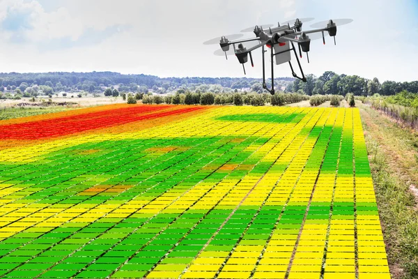 Agrarindustrie Landwirtschaftstechnologie Und Digitale Pflanzenüberwachung — Stockfoto