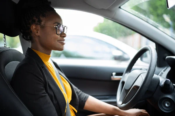 Auto Autonoma Guida Auto Seduto Annoiato Dentro — Foto Stock