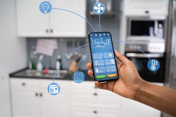 Smart Home Tech Keuken Functies Automatisering — Stockfoto