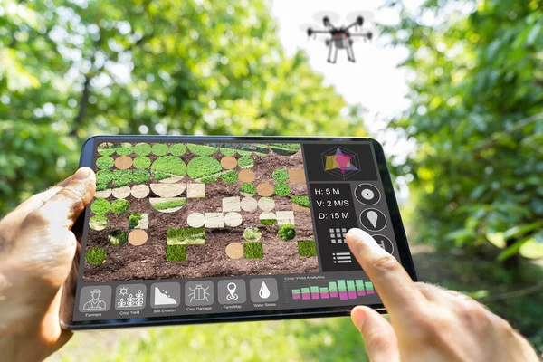 Intelligens Gazdálkodás Digitális Technológia Mezőgazdasági Alkalmazás Gazdaságban — Stock Fotó