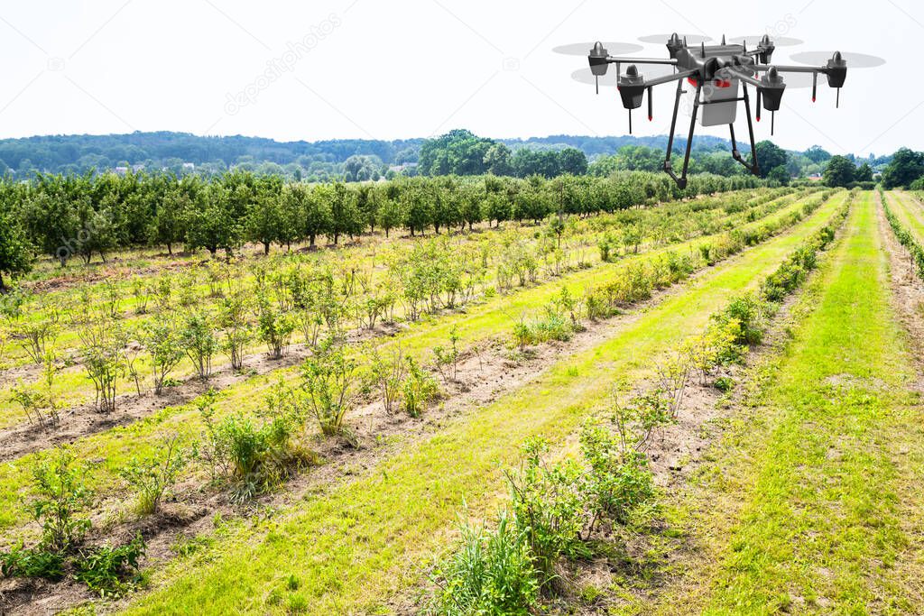 Agriculture Industry Farming Technology At Plant Field Or Farm