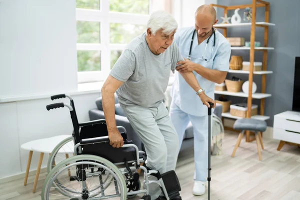 Servicio Atención Soporte Pacientes Antiguos Hogar — Foto de Stock