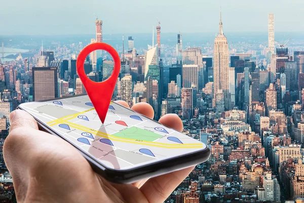 Location Based Map Data Technology Search On Cellphone