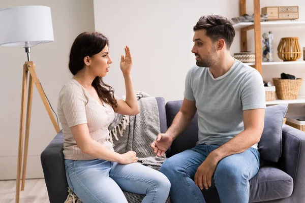 Sad Couple Infidelity Problems. Woman Dispute And Arguing