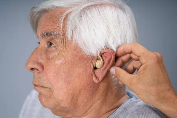 Hear Disability Problems Assistive Ear Audiology Technologies — Stock Photo, Image