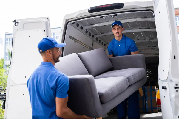 Furniture Move Removal Delivery Truck Van — Stock Photo, Image