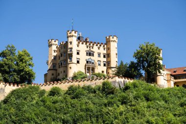 Almanya, Bavyera 'daki Hohenschwangau Kalesi. Ünlü Saray