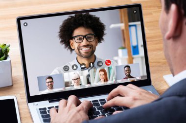 Çevrimiçi Video Konferansı Web Görüşmesi. İş Videoları Konferansı