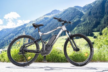 E Bike Bicycle In Austria. Mountain Ebike clipart