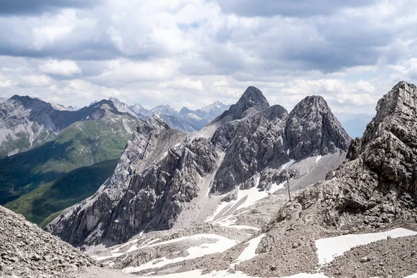 Rocky Mountain Alpine Landscape Áustria Alpes Montanhas — Fotografia de Stock