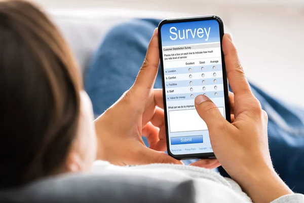 Remplir Formulaire Sondage Ligne Évaluation Des Commentaires Des Adultes — Photo