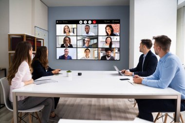 Çevrimiçi Video Konferansı Sosyal Mesafe Webinar İş Toplantısı