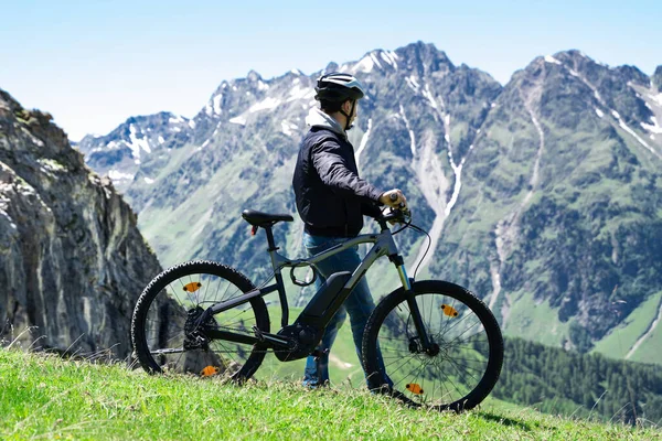 E Bike Bicycle In Austria. Mountain Ebike In Summer