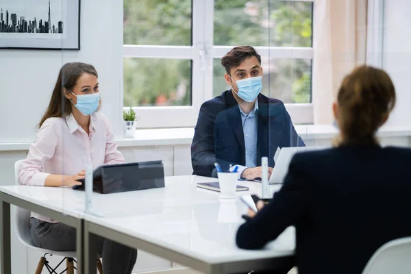 Job Business Interview Office Face Mask — Stock Photo, Image