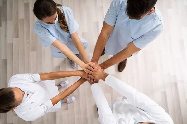 Sjuksköterske Och Doktorandmöte Samarbete Hälso Och Sjukvård Medicinska Team — Stockfoto