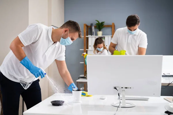 Professional Office Cleaning Services Face Masks — Stock Photo, Image