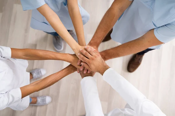 Verpleegster Doktersteam Ontmoeten Samenwerking Gezondheidszorg Medisch Teamwork — Stockfoto