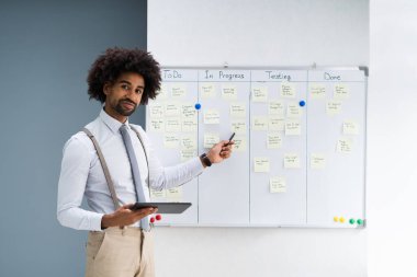 Kanban Yönetim Kurulu Planı. Afro-Amerikan işletme koçu
