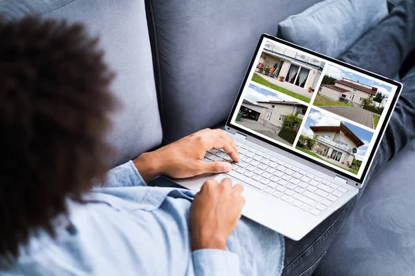 African American Välja Real Estate House Online — Stockfoto