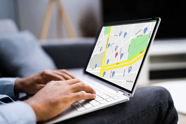 Gps Location Search Map Online Home — 스톡 사진