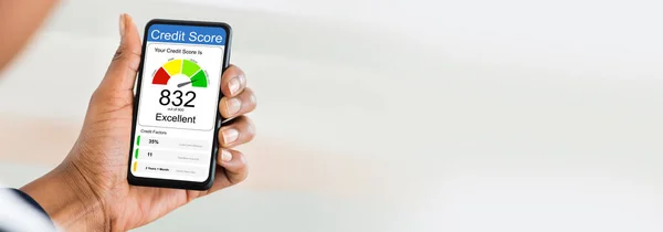 Online Credit Poäng Rankning Mobiltelefon — Stockfoto