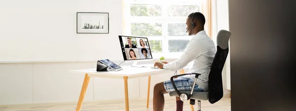 Delta Video Conference Call Boxer Shorts — Stockfoto