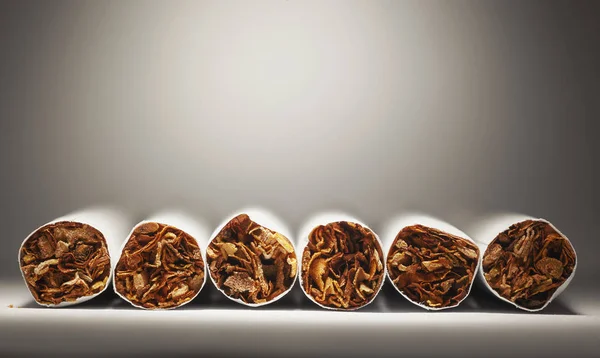 Conceptual Composition Smoking Cigars Consuming Tobacco Unhealthy Habit — Stock Photo, Image