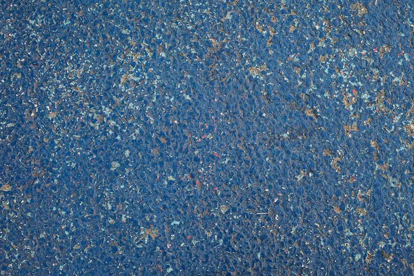 Texture Old Blue Painted Asphalt Part Sport Yard — Stock Photo, Image