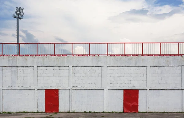 Abstraktní Fotbalový Stadion Obvodových Stěn Během Dne — Stock fotografie