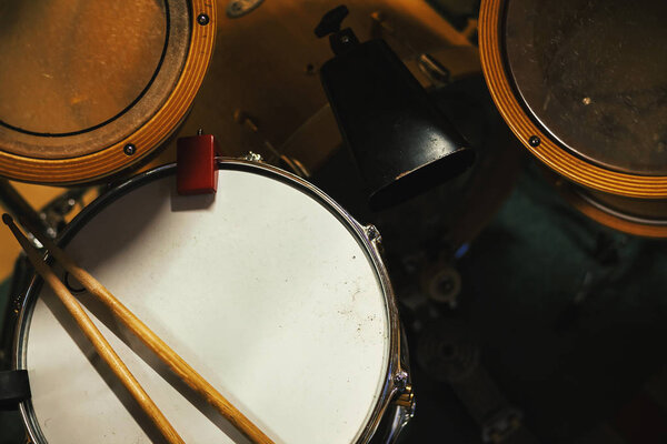 Part Drum Kit Details Toms Snare Royalty Free Stock Photos