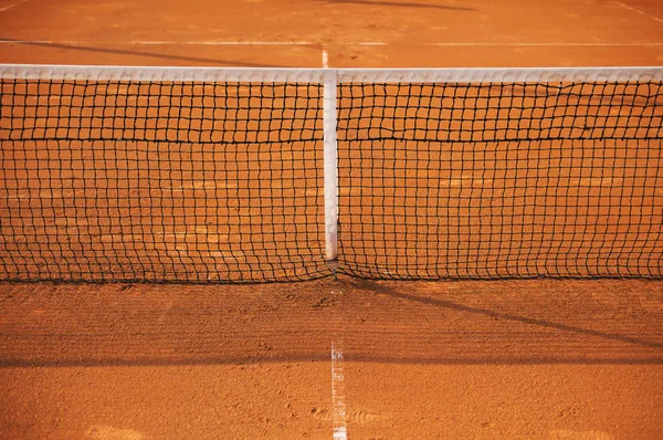 Vue Rapprochée Filet Tennis Composition Abstraite — Photo