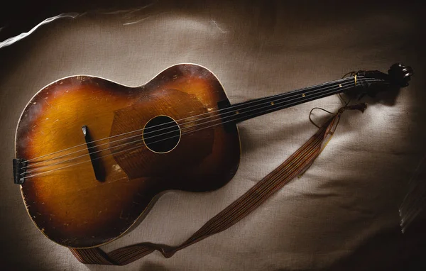 Old String Instrument Called Tamburica Cello Balkans — Stock Photo, Image