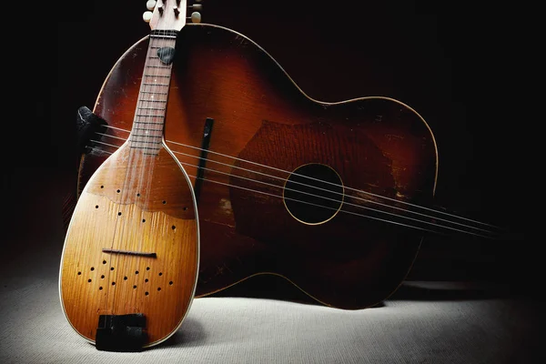 Oude Originele Strijkinstrumenten Van Balkan Genaamd Tamburica Deze Instrumenten Onderdeel — Stockfoto
