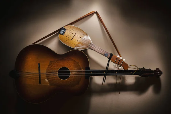 Original Balkan String Instruments Part Serbian Croatian Hungarian Tradition Folklore — Stock Photo, Image