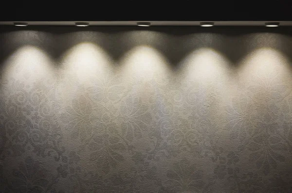 Oświetlenie Nowoczesne Małe Dekoracyjne Ściany Podczas Nocy Widok Zbliżenie Tapety — Zdjęcie stockowe