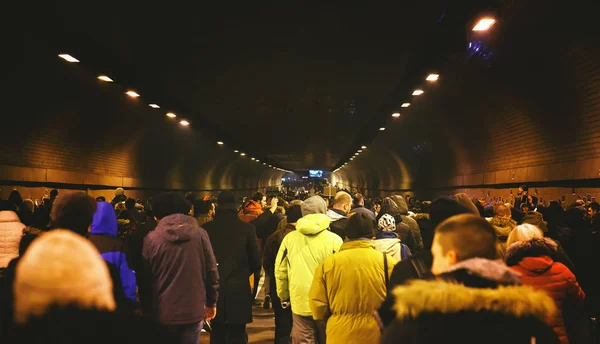 Belgrade Sırbistan Şubat 2019 Onbirinci Protesto Başkan Aleksandar Vuciç Hükümetine — Stok fotoğraf