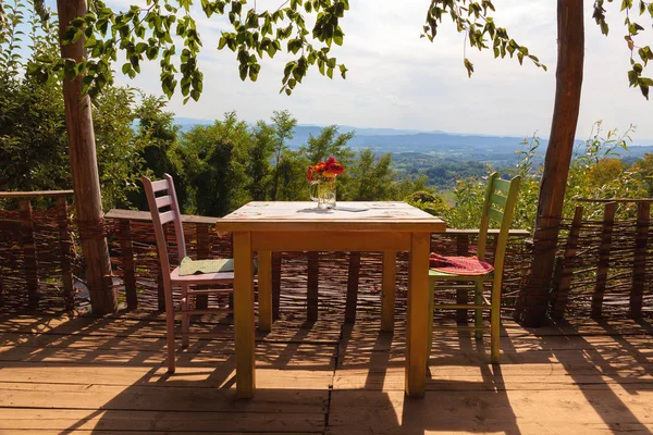 Alte Dorfterrasse — Stockfoto