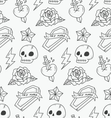 karikatür tarzı sss simgeler, vektör çizim set