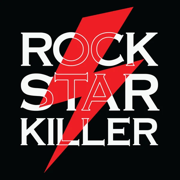 Bannière Tueur Rock Star Illustration Vectorielle — Image vectorielle