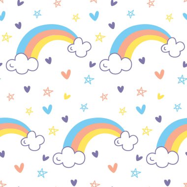 Bulutlar ve yıldızlarla kusursuz desen