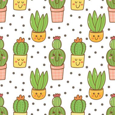 Kaktüslü kusursuz desen