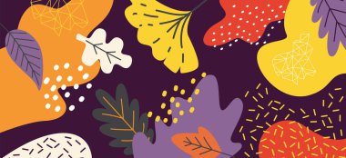 Yapraklar ve çiçeklerle kusursuz desen