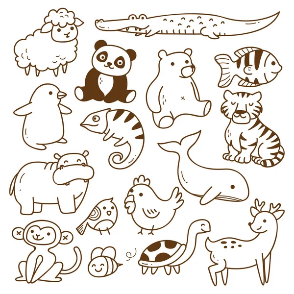 Vector Conjunto Animales — Vector de stock