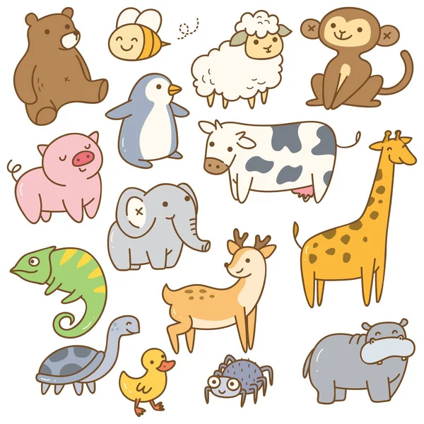 Vector Conjunto Animales — Archivo Imágenes Vectoriales