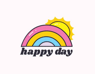 Şirin t-shirt tasarımının vektör çizimi