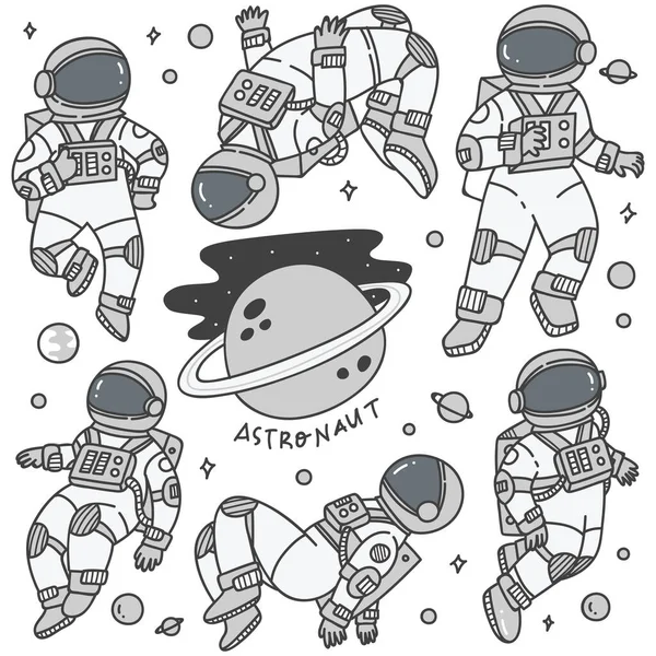 Vesmírný Astronaut Vektorová Ilustrace — Stockový vektor